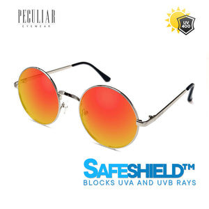 Peculiar Eyewear ELI Silver Round Metal Frame Sunglasses Shades For Men and Women