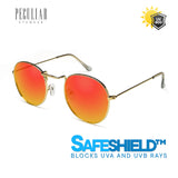 Peculiar Eyewear LOUISE Gold Round Metal Frame Sunglasses Shades For Men and Women