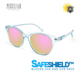 Peculiar Eyewear ANDY Blue Round Acetate Frame Sunglasses Shades For Men and Women