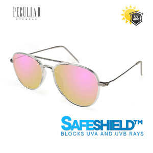 Peculiar Eyewear HERO White Round Acetate Frame Sunglasses Shades For Men and Women
