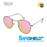Peculiar Eyewear LOUISE BlackSilver Round Metal Frame Sunglasses Shades For Men and Women
