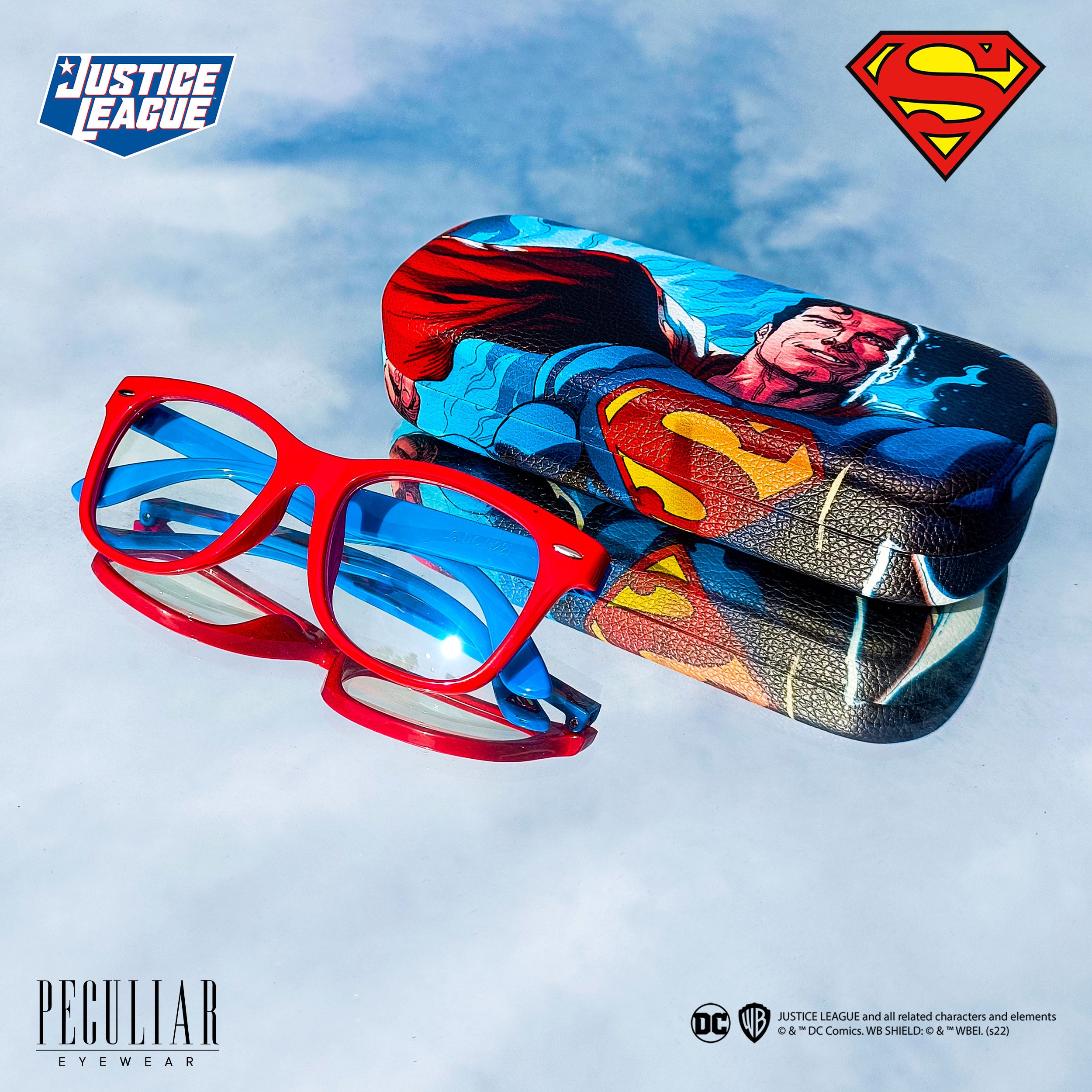 Justice League X Peculiar SUPERMAN Kids Collection Eyeglasses Anti rad peculiareyewear