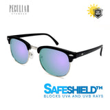 Peculiar Eyewear CLUBMASTER BlackSilver Square Acetate Frame Sunglasses Shades For Men and Women