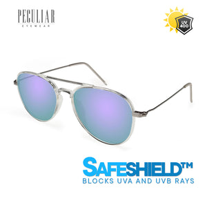 Peculiar Eyewear HERO White Round Acetate Frame Sunglasses Shades For Men and Women