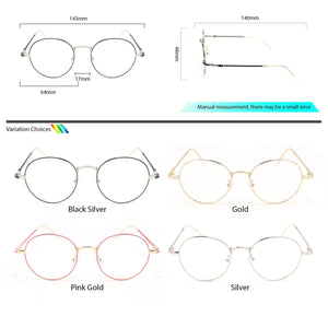 Peculiar ZION Round Stainless Steel Frame Anti Radiation Glasses  UV400 - peculiareyewear